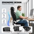 thumbnail image 6 of Qusaphy Big & Tall Office Chair 800LBS Heavy Duty - Ergonomic PU Leather Chair with 5D Armrests, 90°-120° Recline, Silent Wheels, 6 of 10