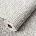 thumbnail image 2 of CAROOTU Faux Linen Textured Wallpaper Removable Self Adhesive Stick Contact Paper Wall, 2 of 7