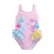 thumbnail image 1 of Trajes de baño de verano Vigorbear para niñas pequeñas, con estampado de caballito de mar y cisne, sin mangas, con volantes y espalda descubierta, para la playa, 1 of 8