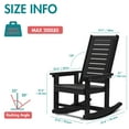 thumbnail image 4 of Hidpriva Outdoor Rocking Chair, Oversized HDPE Weather Resistant Porch Rockers for Outside Deck Balcony Front Backyard, Black(Set of 2), 4 of 8