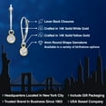 thumbnail image 2 of Gem Stone King 14K Two Tone Gold White Moissanite Earrings for Women | 0.46 Cttw | Gemstone Birthstone | Round 4MM, 2 of 7