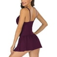 thumbnail image 4 of BEEACHGIRL One-Piece Swimming Skirt for Women Sexy Halter Swimsuit Beachwear Tankini Dress, 4 of 5