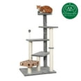 thumbnail image 2 of FurHaven Pet Products Cat Furniture Play Stairs with Cat-IQ Busy Box - Gray, 49.5", 2 of 11