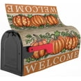 thumbnail image 4 of Fall Mailbox Cover Magnetic Orange Pumpkin Welcome Mailbox Wraps Post Letter Box Cover for Garden Yard Home Decor Standard Size 21" x 18", 4 of 6