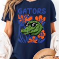 thumbnail image 2 of Gator Floral Aligator Men Women Kids Boys Girls Youth Teen Unisex T-Shirt, Sizes S-5XL - Gategoo, 2 of 5