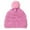Pink, variant on lnmuld Solid Color Baby Boys Girls Winter Warm Knitted Cap with Pompom and Elastic Turban Design for Cold Weather Size:One Size