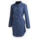 thumbnail image 1 of Vestido de mezclilla para mujer longitud hasta la rodilla con botones y mangas largas Vestido camisero(Azul-XXL) Nituyy Vestido-GL715-FN25495A5, 1 of 6