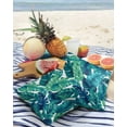 thumbnail image 3 of Summer Tropical Plant Leaf Outdoor Pillow Covers Set of 2, Decorative Waterproof Throw Pillow Case, Rainforest Leaves Cotton Linen Soft Cozy Cushion Pillowcases, 3 of 6