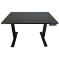 thumbnail image 1 of Uncaged Ergonomics (RUBBK48) Rise Up Electric Height Adjustable Sit/Stand Desk, with Real Bamboo Desktop, Memory, Dual Motors (Black Bamboo Top/Black Frame), 1 of 4