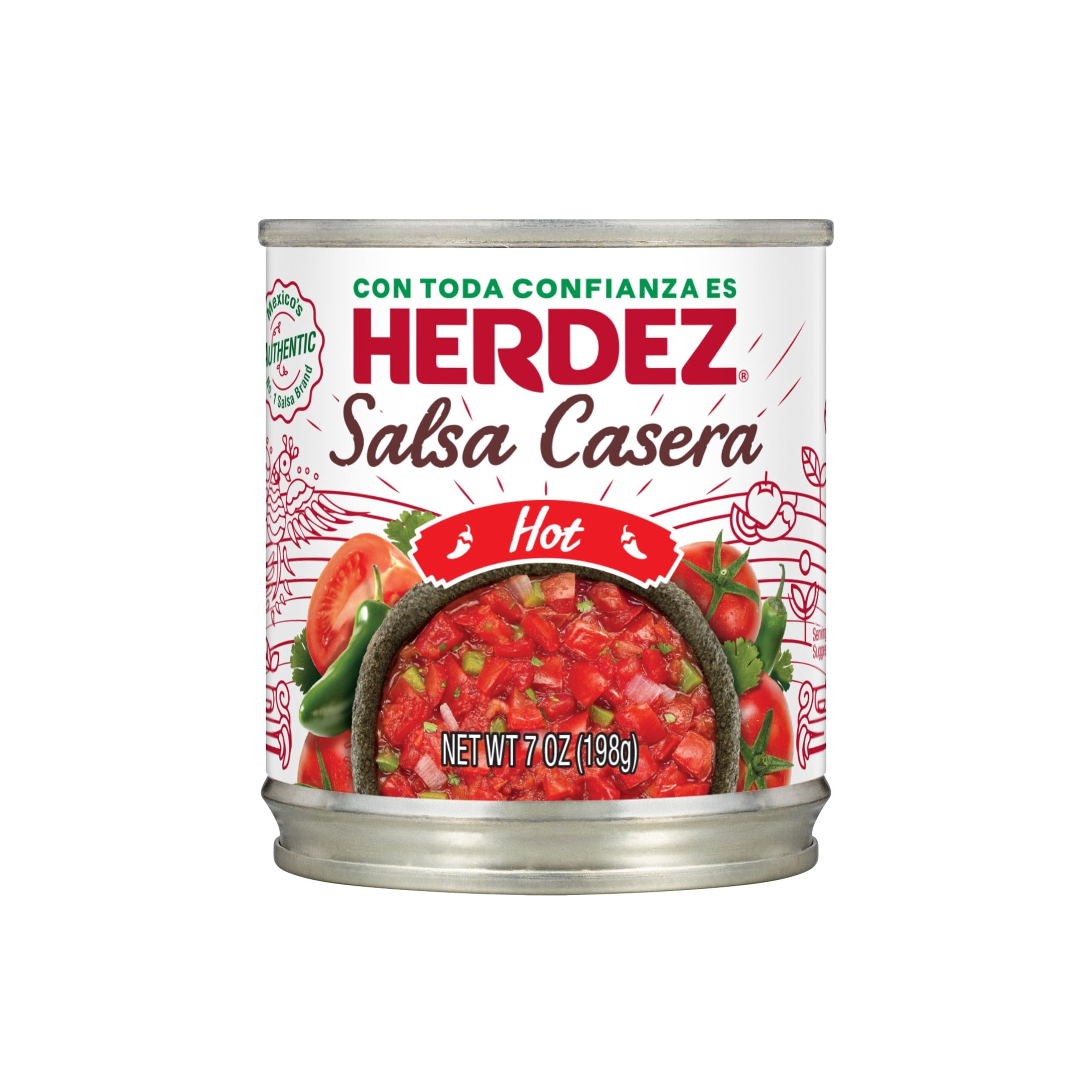 Herdez, Salsa Verde Mild, 7 oz Steel Can, Shelf Stable - Walmart.com