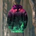 thumbnail image 3 of XPMWRP Women's Hoodies Pullover Fire Printed Hooded Sweatshirts Casaul Long Sleeve Drawstring Pullover Fashion Fall Winter Sweatshirt with Pocket Green S, 3 of 9