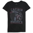 thumbnail image 1 of Junk Food T-Shirt Graphique pour Femmes Captain America, Noir, Grande Taille, 6X, 1 of 1