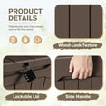 thumbnail image 2 of XgoodX 31 Gallon Resin Deck Box Waterproof Indoor Outdoor Storage Boxes for Patio Furniture Cushions and Garden Tools (Brown, 31gallon-2 Packs), 2 of 8