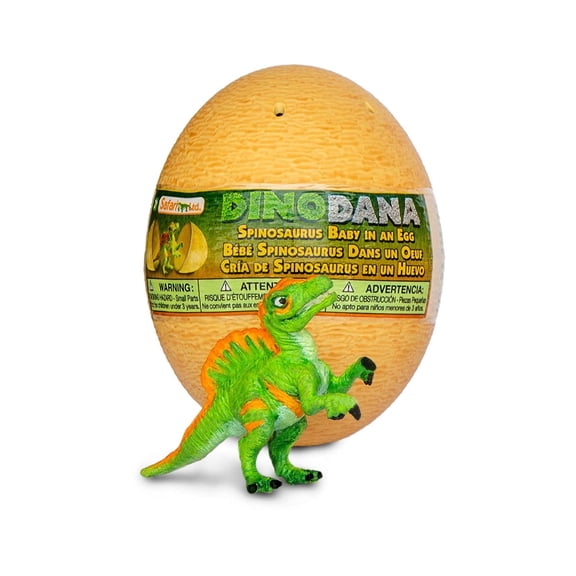 Safari Ltd. Dino Dana Baby Spinosaurus in Egg Figurine - Detailed 2.5" Dinosaur Figure - Educational Toy for Boys, Girls & Kids Ages 3