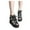 Black, variant on VerPetridure Women's Sandals Summer Casual Sponge Cake Thick-soled Fish Mouth High-heeled Sandals Floral Lace-up Plus Size Roman Sandals