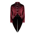 thumbnail image 2 of Men Halloween Costumes Steampunk Gothic Jacket Coat Halloween Men's Tailcoat Gentlemen's Vintage Suede Medium Long Coat Performance Clothes, 2 of 4