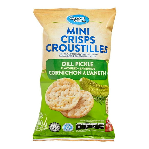Great Value Dill Pickle Flavoured Mini Crisps