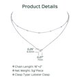 thumbnail image 6 of ChicSilver Initial Necklaces for Women Sterling Silver Heart Pendant Necklaces, Dainty Layered Bead Chain Necklace for Daily Wear Women Jewelry Gift, 6 of 7