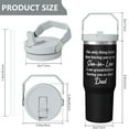 thumbnail image 5 of 1pc Father 30oz Tumbler with Straw & Handle - Insulated Stainless Steel Cup | Holiday Gift for Man Women (Christmas, Valentine's, Birthday), 5 of 7