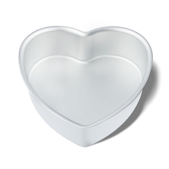 Molde para tartas Kefyixc de aluminio con forma de corazón, 25 cm x 8 cm, resistente al calor
