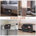 thumbnail image 2 of WantuSee Bedside Caddy, Bed Storage Organizer for Remote Controller, Books, Magzine, Laptop Holder, 12.4'' x 8.6'' inch Bedside Hanging Felt Storage Bag for Dorm Bed with 5 Pockets, Dark Gray, 2 of 7