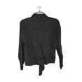 thumbnail image 2 of Inc International Concepts Ruffled Tie-Front Blouse,, deep black, Size XS, 2 of 2