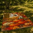 thumbnail image 7 of Pumpkins with Maple Leaves and Forest Fence, Realistic Painterly Style for Fall Lovers, Cozy Autumn Scene, Flannel Blanket for Cabin and Living Room, Thanksgiving Gift and Harvest Home Decor, 7 of 7