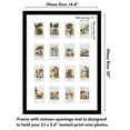 thumbnail image 2 of Americanflat Mini Instant Photo Collage Frame with 16 Openings and Double White Mat - Display 2.1x3.4" Photos - Black, 2 of 7