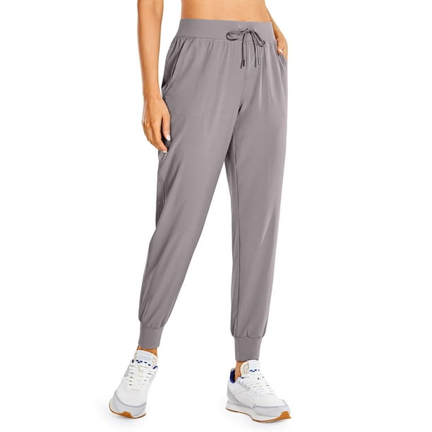 CRZ YOGA Women's Lightweight Workout Joggers 27.5 - Travel Casual Outdoor  Running Athletic Track Hiking Pants with Pockets Anti