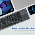 thumbnail image 3 of Amdohai Foldable Bluetooth Keyboard with Touchpad Compatible with iOS/Mac OS - Multi Device Rechargeable Wireless Keyboard with Trackpad for iMac, iPad, iPad Pro, iPad Air, iPad Mini, iPhone, 3 of 9