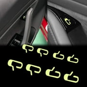Xotic Tech for Tesla Model 3 Door Exit Decal Set, Luminous Door Open Button Sticker Kit, Car Interior Door Button Icon Sticker, 8pcs Fluorescent Yellow