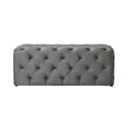 thumbnail image 3 of Kara Grey Velvet Bench - Tufted Allover, 3 of 8