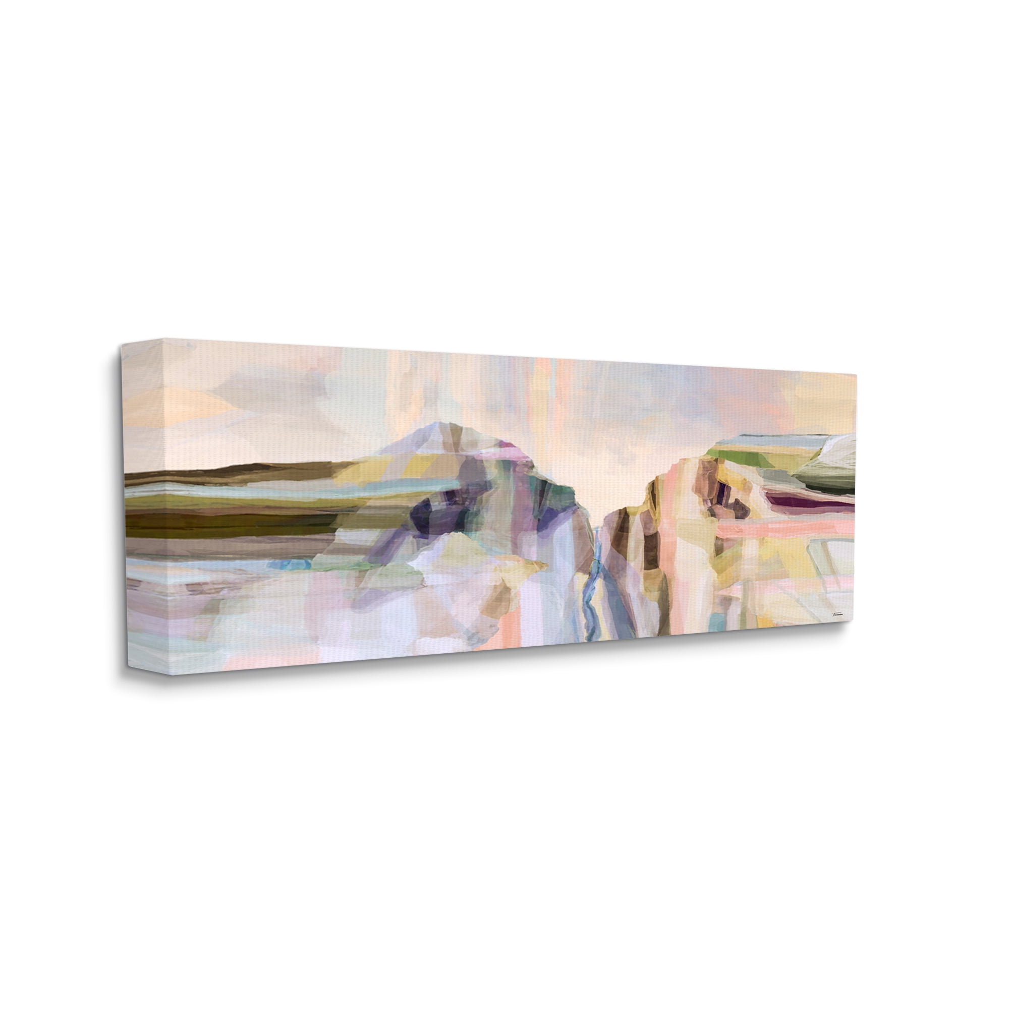 Stupell Hilltop Abstraction Pastel Peaks Abstract Painting Gallery Wrapped Canvas Print Wall Art