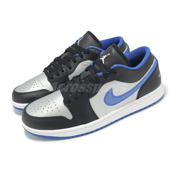Ni - ke Ni - ke Air Jordan 1 Low AJ1 Black Game Royal Men Casual Shoes Sneakers 553558-007