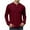 Burgundy, variant on Wyobmus Men's Henley Shirts Casual Button Up Long Sleeve V-Neck Tee Lightweight Stretch T-Shirts Khaki