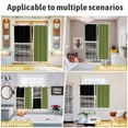 thumbnail image 5 of Sage Green Black Kitchen Curtains Window Panels, Farmhouse Striped Modern Abstract Art Insulated Window Treatment Curtain, Grommet Curtains for Bedroom/Living Room/Bathroom, 2 Piece 27.5"Wx39"L, 5 of 8