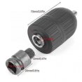 thumbnail image 2 of 2-13mm Plastic Keyless Drill Chuck 1/2"-20UNF with 1/2" Chuck Adapter for Impact Wrench Conversion, 2 of 5