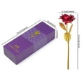 thumbnail image 3 of Craft Wedding Lover Gifts Dipped Long Stem Valentine's Day Gift Handcraft 24K Gold Foil Rose Flower ROSE RED ONLY FLOWER, 3 of 8