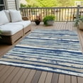 thumbnail image 6 of Addison Rugs Chantille Indoor/Outdoor Transitional Stripes Navy Washable Rectangle Rug, 5' x 7'6", 6 of 6