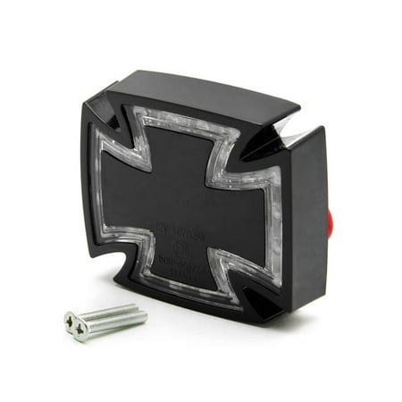 Sportster Cross - Krator Black Templar Cross Maltese Taillight Brake Light For Harley Davidson Sportster Nightster Roadster 1200