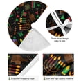 thumbnail image 3 of GZHJMY Kwanzaa Tree Skirt Flag Fruit Menorah Kwanzaa Tree Base Cover Mat Party Living Room Tree Stand Mat Daily Seasonal Home New Year Winter Decor Festive Gift 47.2", 3 of 5