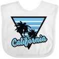 thumbnail image 3 of Inktastic California with Triangle and Palm Trees in Blue Boys or Girls Baby Bib, 3 of 4