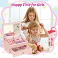 thumbnail image 4 of Music Jewelry Box ,Wooden Kids Jewelry Boxes & Organizers with Spinning Dancer for Little Girl Toddler Christmas Birthday New Year,Pink, 4 of 7