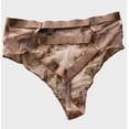 thumbnail image 2 of Victoria's Secret Strappy Cage High Waist Thong Shiny Sheer Mesh Glitter Demure Pink Lace Size Medium NWT, 2 of 2