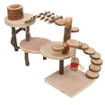 thumbnail image 5 of Escalera de escalada para hámster pequeño, plataforma de juegos, casa de madera, juguetes para mascotas pequeñas, 5 of 5