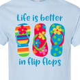 thumbnail image 4 of Inktastic Life is Better Flip Flops T-Shirt, 4 of 5