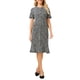 thumbnail image 1 of Vestido de cola de pez de manga corta para mujer INSPIRE CHIC 2025, elegante, de tweed, ajustado, talla XL, negro, 1 of 5