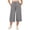 Black White Plaid, variant on Women's Plus Size Capri Pants Stretchy Wide Leg Summer Drawstring Elastic Waist Lounge Pants With Pockets XL-5XL