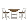 thumbnail image 4 of Linon Cain 3 Pce Counter Set with 2 Shelves in Brown Top/Light Gray Wood Base, 4 of 8