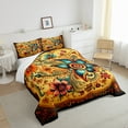 thumbnail image 3 of Erosebridal Boho Floral Comforter Set Bohemian Flowers Bedding Twin, Vintage Classical Bedding Comforter Sets for Women Men Adults Soft Lightweight Boho Duvet Set for All Season, 3 of 5